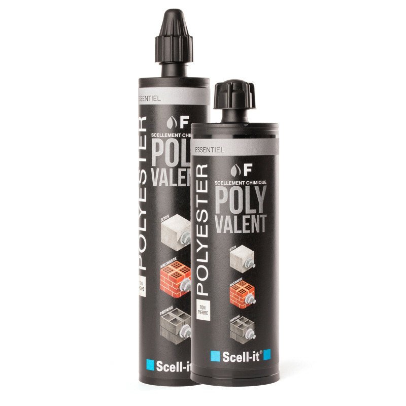 Cartouche de résine polyester 300 ml gris