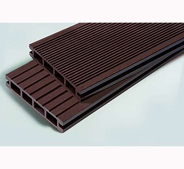 Lame de terrasse Reverso 25 mm x 14 cm x 3.6 m, alvéolaire, chocolat