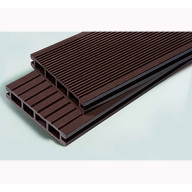 Lame de terrasse REVERSO 25 mm x 14 cm x 3.6 m, alvéolaire, chocolat