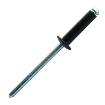 Vignette Rivet aluminium noir tête plate 3.2 mm x 6 mm