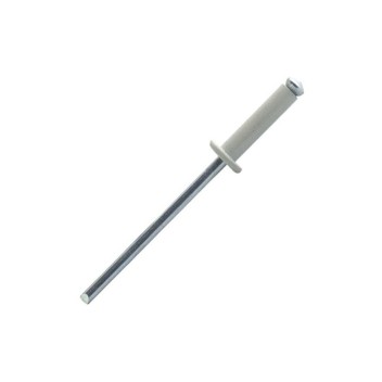 Vignette Rivet éclaté aluminium / acier blanc tête plate 4.0 mm x 16 mm