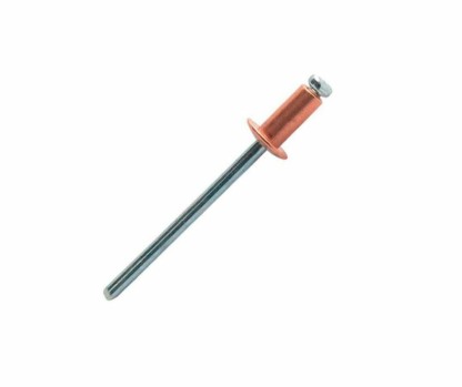 Vignette Rivet étanche cuivre / acier tête plate 3.2 mm x 08 mm