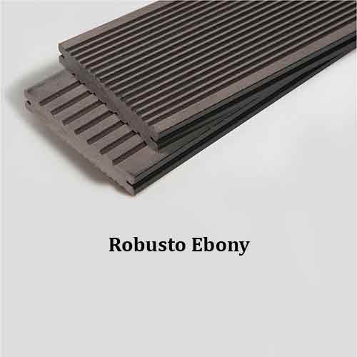 Lame de terrasse Robusto 22 mm x 14 cm x 3.6 m, pleine, ebony
