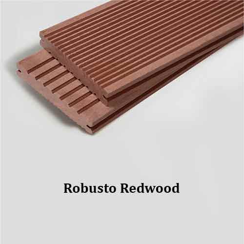 Lame de terrasse 22 mm x 14 cm x 3.6 m, composite, PLEINE ROBUSTO, redwood