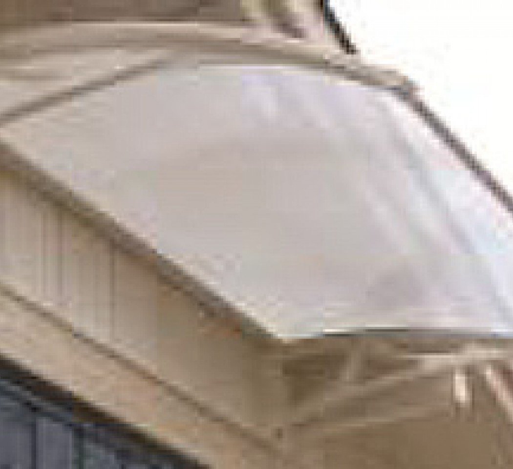 Marquise pour porte d'entrée Roma 120x70 Blanc