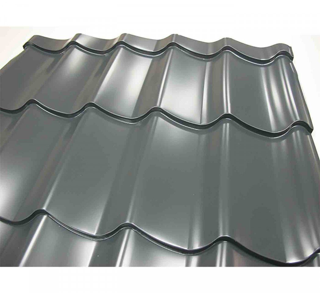 Panneau tuile en acier galvanisé anthracite