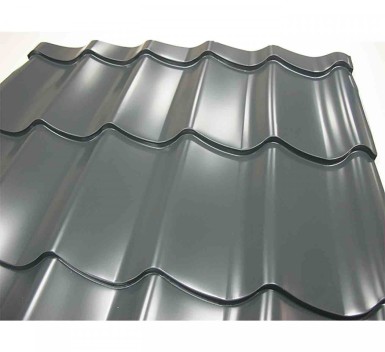 Vignette Panneau tuile en acier galvanisé anthracite