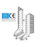 Sabot à ailes extérieures à 2 éléments 25 mm x 140 mm x 2 mm
