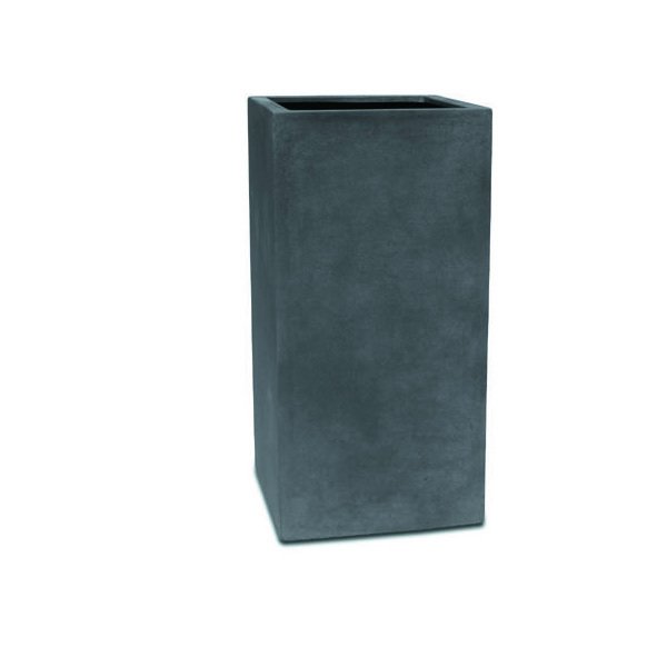 Vase haut rectangulaire Sacramento aspect plomb