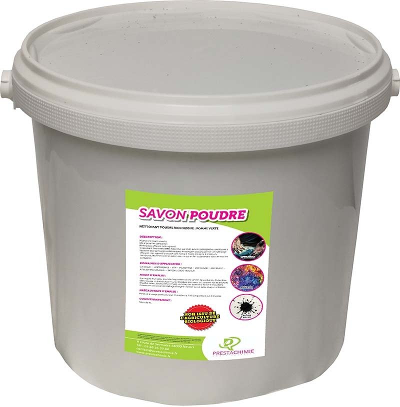 Nettoyant savon poudre biologique en seau de 5 L