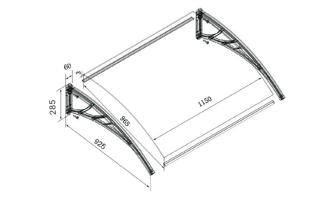 schéma et autres dimensions de la marquise Bristol