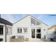 Bardage clin à emboîtement fibres-ciment hardie Plank VL, couleur blanc arctique, cédar (lot de 2 lames)