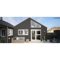 Bardage clin à emboîtement fibres-ciment hardie Plank VL, couleur noir minuit, cédar (lot de 2 lames)