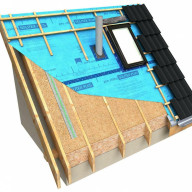 image d'un toit équipé d'un écran sous toiture avec armature solitex plus