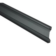 Soubassement acier hauteur 25 cm, pour clôture grillage rigide avec poteaux à encoche, gris RAL7016