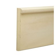 Soubassement en béton ton pierre, hauteur 50 cm pour clôture grillage rigide, poteau à encoches