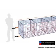 Kit gabion 100 cm (H) x 100 cm (L), pour soutènement, assemblage spirales, mailles 5 x 10 cm, grilles non visibles mailles 10 x 10 cm