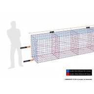 Kit gabion 100 cm (H) x 70 cm (L), pour soutènement, assemblage agrafes, mailles 5 x 10 cm, grilles non visibles mailles 10 x 10 cm