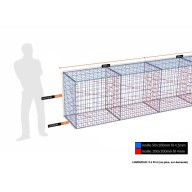 Kit gabion 100 cm (H) x 70 cm (L), pour soutènement, assemblage spirales, mailles 5 x 10 cm, grilles non visibles mailles 10 x 10 cm
