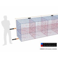 Kit gabion, 120 cm (H) x 100 cm + 100 cm, pour soutènement, assemblage agrafes, mailles 5 x 10 cm, grilles non visibles mailles 10 x 10 cm