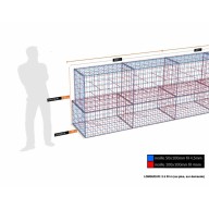 Kit gabion, 120 cm (H) x 50 cm + 70 cm, pour soutènement, assemblage spirales, mailles 5 x 10 cm, grilles non visibles mailles 10 x 10 cm