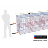 Kit gabion, 120 cm (H) x 70 cm + 70 cm, pour soutènement, assemblage agrafes, mailles 5 x 10 cm, grilles non visibles mailles 10 x 10 cm