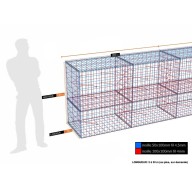 Kit gabion, 120 cm (H) x 70 cm + 70 cm, pour soutènement, assemblage spirales, mailles 5 x 10 cm, grilles non visibles mailles 10 x 10 cm