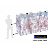 Kit gabion, 150 cm (H) x 100 cm + 100 cm, pour soutènement, assemblage agrafes, mailles 5 x 10 cm, grilles non visibles mailles 10 x 10 cm