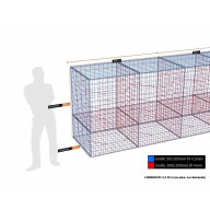 Kit gabion, 150 cm (H) x 100 cm + 100 cm, pour soutènement, assemblage spirales, mailles 5 x 10 cm, grilles non visibles mailles 10 x 10 cm