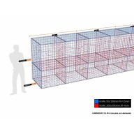 Kit gabion, 170 cm (H) x 100 cm + 100 cm, pour soutènement, assemblage spirales, mailles 5 x 10 cm, grilles non visibles mailles 10 x 10 cm