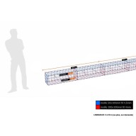 Kit gabion 30 cm (H) x 30 cm (L), pour soutènement, assemblage agrafes, mailles 5 x 10 cm, grilles non visibles mailles 10 x 10 cm