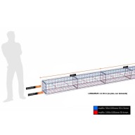Kit gabion 30 cm (H) x 30 cm (L), pour soutènement, assemblage spirales, mailles 5 x 10 cm, grilles non visibles mailles 10 x 10 cm