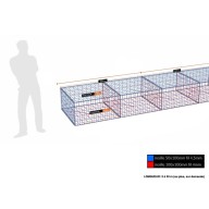 Kit gabion 50 cm (H) x 100 cm (L), pour soutènement, assemblage spirales, mailles 5 x 10 cm, grilles non visibles mailles 10 x 10 cm