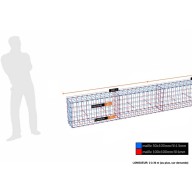 Kit gabion 50 cm(H) x30 cm (L), pour soutènement, assemblage agrafes, mailles 5 x 10 cm, grilles non visibles mailles 10 x 10 cm