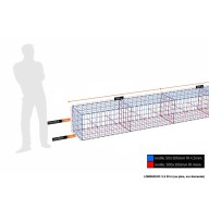 Kit gabion 50 cm (H) x 50 cm (L), pour soutènement, assemblage agrafes, mailles 5 x 10 cm, grilles non visibles mailles 10 x 10 cm