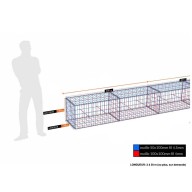 Kit gabion 50 cm (H) x 50 cm (L), pour soutènement, assemblage spirales, mailles 5 x 10 cm, grilles non visibles mailles 10 x 10 cm