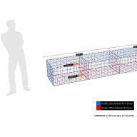 Kit gabion 50 cm (H) x 70 cm (L), pour soutènement, assemblage agrafes, mailles 5 x 10 cm, grilles non visibles mailles 10 x 10 cm