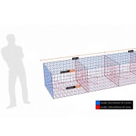 Kit gabion 70 cm (H) x 100 cm (L), pour soutènement, assemblage agrafes, mailles 5 x 10 cm, grilles non visibles mailles 10 x 10 cm