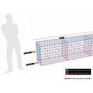 Kit gabion 70 cm (H) x 50 cm (L), pour soutènement, assemblage agrafes, mailles 5 x 10 cm, grilles non visibles mailles 10 x 10 cm