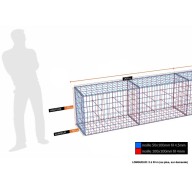 Kit gabion 70 cm (H) x 50 cm (L), pour soutènement, assemblage spirales, mailles 5 x 10 cm, grilles non visibles mailles 10 x 10 cm