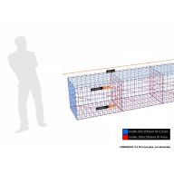 Kit gabion 70 cm (L) x 70 cm (H), pour soutènement, assemblage agrafes, mailles 5 x 10 cm, grilles non visibles mailles 10 x 10 cm