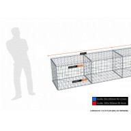 Kit gabion 70 cm (L) x 70 cm (H), pour soutènement, assemblage spirales, mailles 5 x 10 cm, grilles non visibles mailles 10 x 10 cm