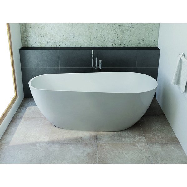 Baignoire ilôt SPHINX en marbre reconstitué brillant