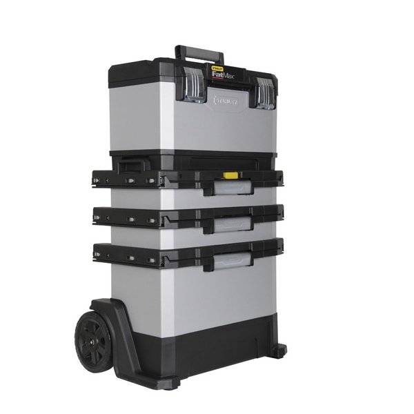 Servante d'atelier cantilever, poignée télescopique, H 73 cm