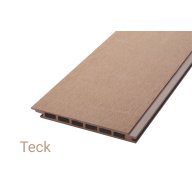 Lame de bardage composite alvéolaire 2700 x 171 x 15 mm, teck, larg.utile 166 mm