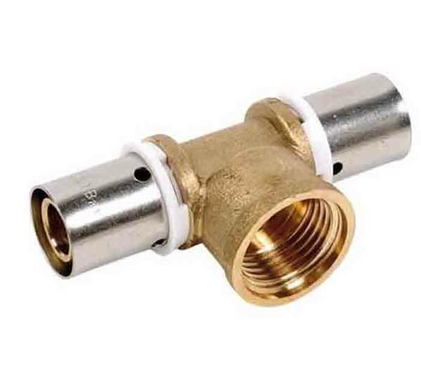 Té fileté femelle à sertir pour PER, 1/2" - Ø 25 mm