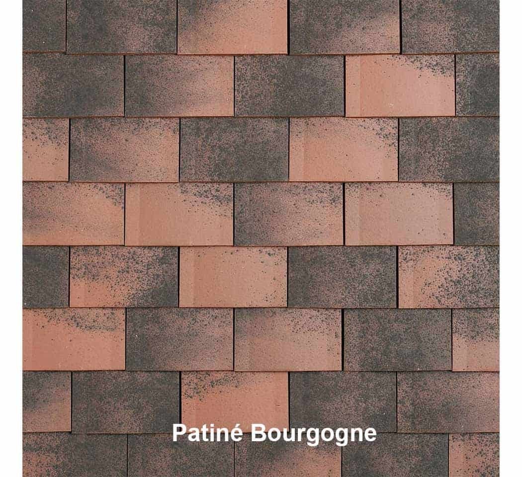 Tuile TEMPO 18.5 x 31 couleur patiné bourgogne