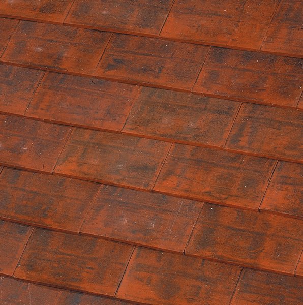 Tuile Elysée 13 mm x 27 cm x 35 cm, rouge flammé