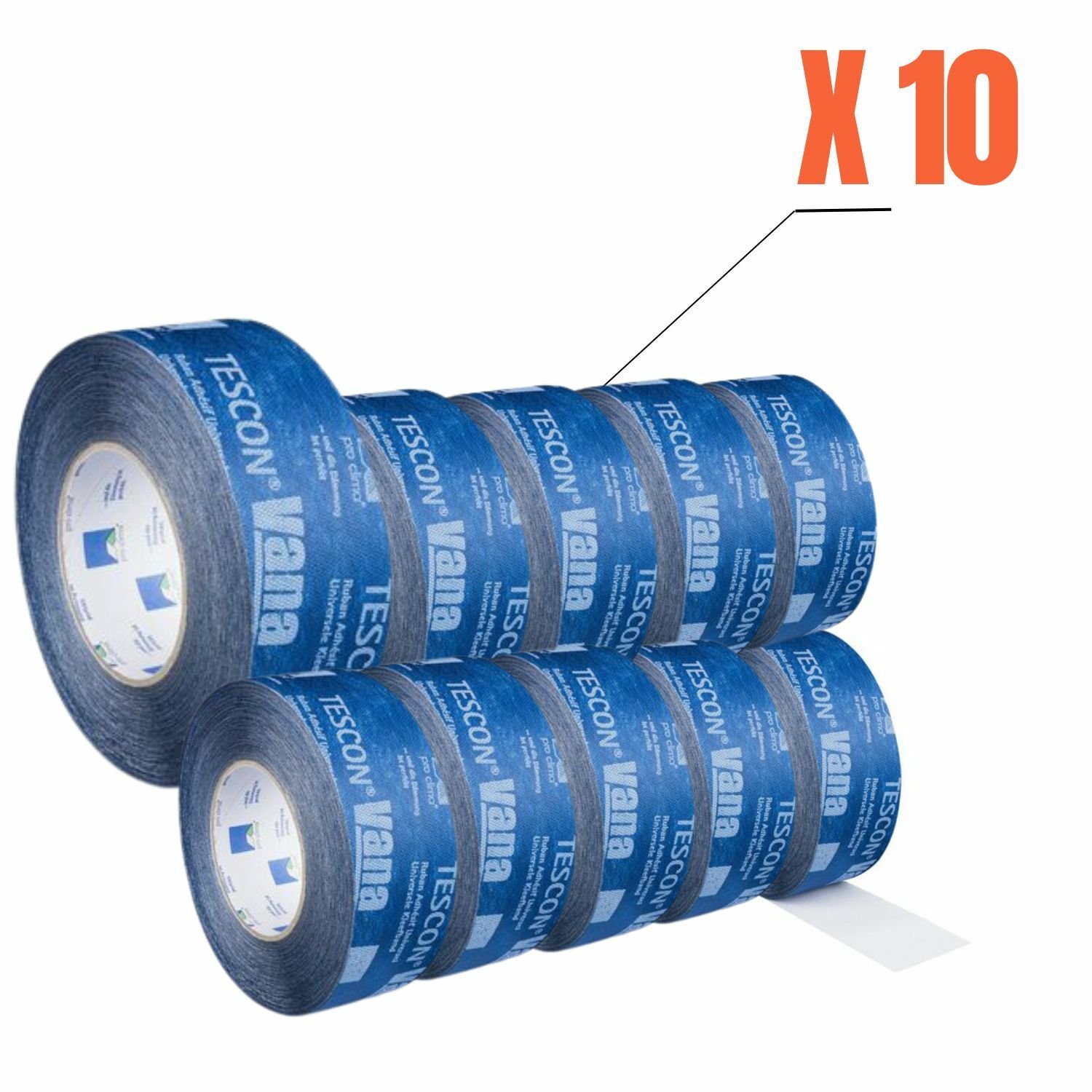 Adhésif TESCON VANA 6 cm x 30 m, lot de 10