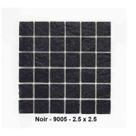 Mosaique Solid surface imitation pierre -5 x , carreaux de 5 cm, - rouleau 1 m x 50 cm - noir texturé